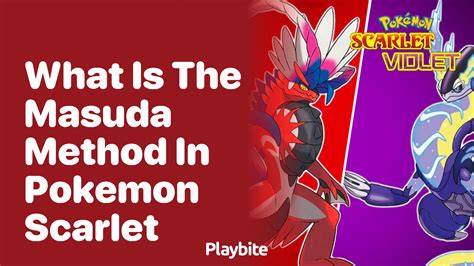 masuda method pokemon scarlet|What is the Masuda Method in Pokemon Scarlet and .